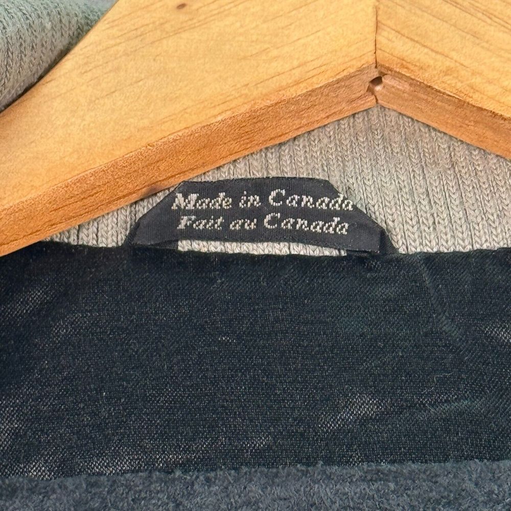 Vintage Treeline Outfitters‎ Jacket Mens Medium Black Gray Garments Wool Leather - Picture 12 of 15